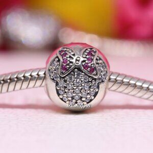 Pandora Disney Minnie Mouse Clip Charm Red CZ Authentic NEW 791450CZ